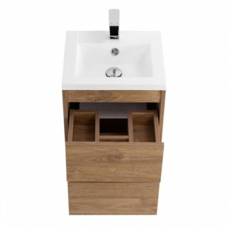 Мебель для ванной Art&Max Family-M 40 с ящиками дуб харбор золотой