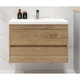 Мебель для ванной Art&Max Family-M 75 подвесная дуб харбор золотой