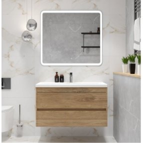 Мебель для ванной Art&Max Family-M 90 подвесная дуб харбор золотой