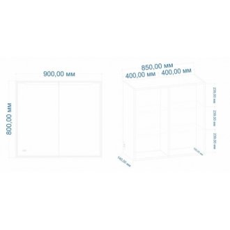 Зеркало-шкаф Art&Max Merano AM-Mer-900-800-1D-L-DS-F розетка слева