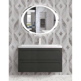 Мебель для ванной с керамической раковиной Art&Max Platino 100 Grey Matt