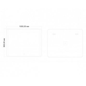 Зеркало Art&Max Vita AM-Vit-1000-800-DS-F