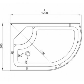 Душевая кабина AvaCan EM4512 LED с гидромассажем левая