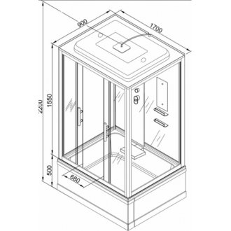 Душевой бокс AvaCan EM4517 с электрикой