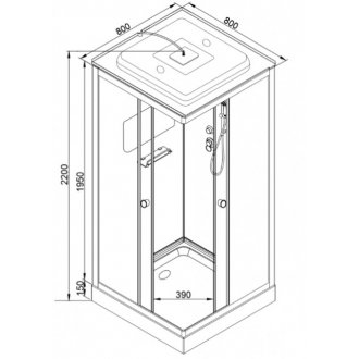 Душевая кабина AvaCan K408S с электрикой