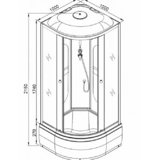 Душевая кабина AvaCan L510 LED с гидромассажем