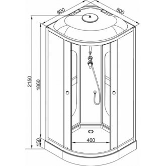 Душевая кабина AvaCan L608 с электрикой