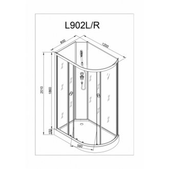 Душевая кабина AvaCan L902 N правая