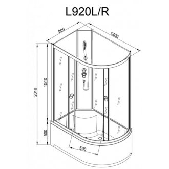 Душевая кабина AvaCan L920 N правая