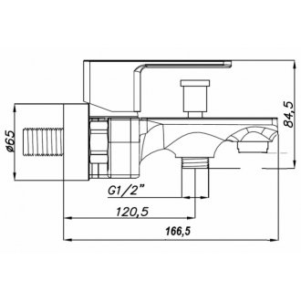 Смеситель для ванны Azario Cadeo AZ-15940501