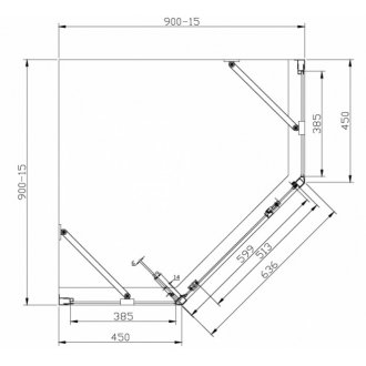 Душевой уголок Azario Dallas AZ-112P 90x90