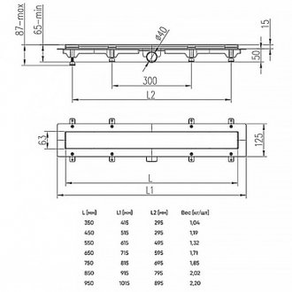 Душевой лоток Azario AZ-CH 450 KN