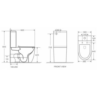 Унитаз-компакт Azario Grado AZ-2141 с крышкой-сиденьем микролифт