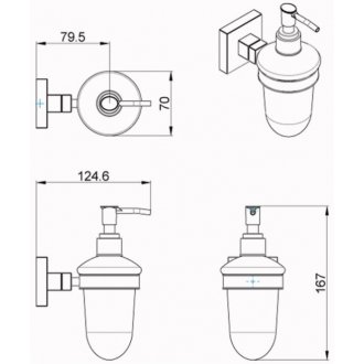 Дозатор жидкого мыла Azario Rina AZ-87012
