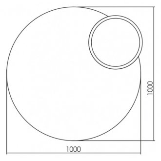 Зеркало Azario Satellit 100x100