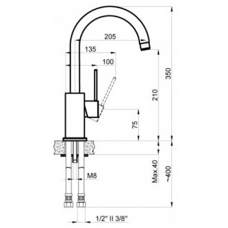 Смеситель для кухни Azario Tasco AZ-151644307