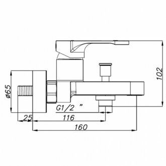 Смеситель для ванны Azario Viano AZ-15830501