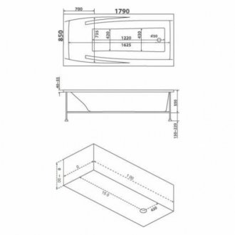 Ванна Bas Эвита Flat 180x85 см