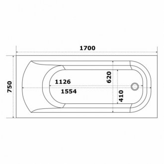 Ванна Bas Нирвана Pro 170x75 см