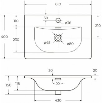 Мебель для ванной BelBagno Etna-39-600-BB-8099-3-60 Rovere Moro