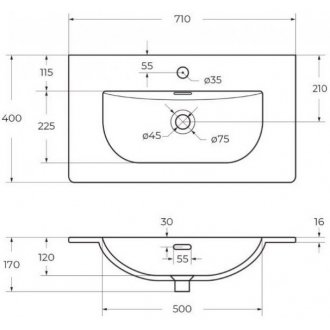Раковина мебельная BelBagno BB-8099-3-70