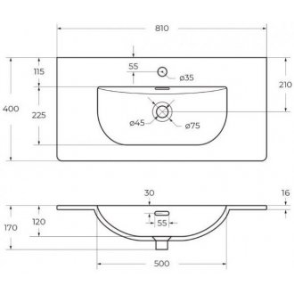 Раковина мебельная BelBagno BB-8099-3-80