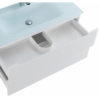 Тумба с раковиной BelBagno Etna 100-BB1010/465-LV-VTR-BO Bianco Opaco