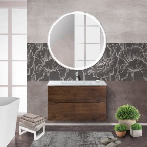 Мебель для ванной BelBagno Etna-1000-BB1010/465-LV-VTR-BL Rovere Moro