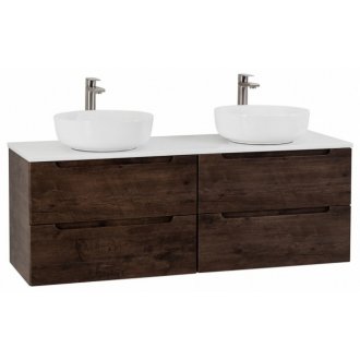 Тумба со столешницей и раковинами BelBagno Etna 120-EK-120-2-BL-BB1315 Rovere Moro