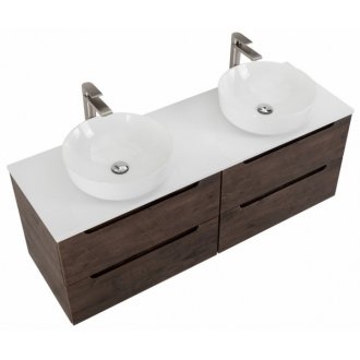 Тумба со столешницей и раковинами BelBagno Etna 120-EK-120-2-BL-BB1315 Rovere Moro