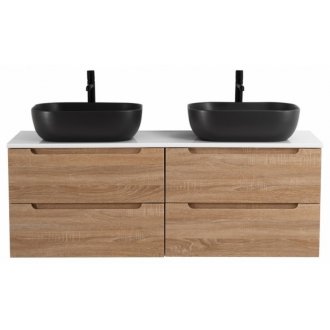 Тумба со столешницей и раковинами BelBagno Etna 120-EK-120-2-BL-BB1302-H301 Rovere Bianco