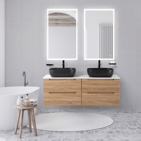 Мебель для ванной BelBagno Etna-1400-2-S Rovere Bianco