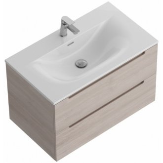 Тумба с раковиной и зеркалом BelBagno Etna 80-BB-8099-80 Rovere Grigio