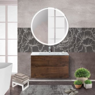 Тумба с раковиной BelBagno Etna 80-BB810/465-LV-VTR-BL Rovere Moro