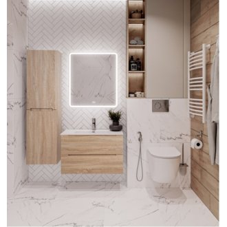 Тумба с раковиной BelBagno Etna 80-BB800ETL Rovere Bianco