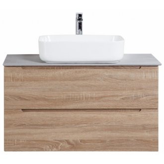 Тумба со столешницей и раковиной BelBagno Etna 80-KEP-80-CESTR-BB1304 Rovere Bianco