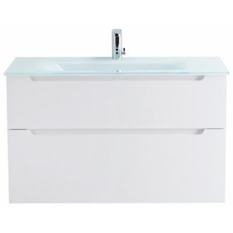 Тумба с раковиной BelBagno Etna H60-100-BB1010/465-LV-VTR-BL Bianco Lucido