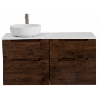 Тумба со столешницей и раковиной BelBagno Etna H60-120-EK-120-AS-BL-L-BB1315 Rovere Moro