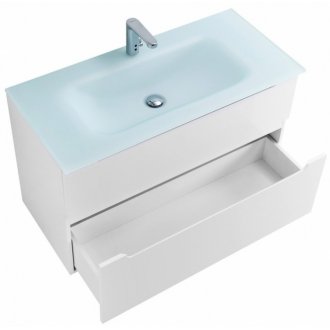 Тумба с раковиной BelBagno Etna H60-80-BB810/465-LV-VTR-BO Bianco Lucido