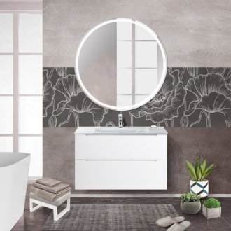 Мебель для ванной BelBagno Etna-H60-900-BB910/465-LV-VTR-BL Bianco Lucido