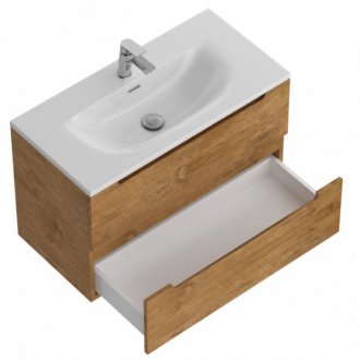 Тумба с раковиной и зеркалом BelBagno Etna 39-80-BB-8099-3-80 Rovere Nature