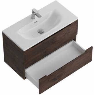 Тумба с раковиной и зеркалом BelBagno Etna 39-80-BB-8099-3-80 Rovere Moro