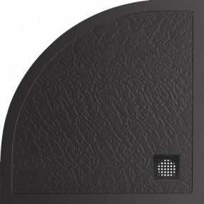 Поддон из искусственного мрамора BelBagno TRAY-MR-UNO-R-90-550-35-NERO-NO