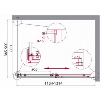 Душевой уголок BelBagno ACQUA-AH-1-120/90 Nero