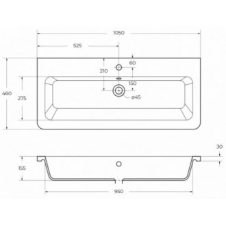 Тумба с раковиной BelBagno Albano-CER 105 Pino Scania