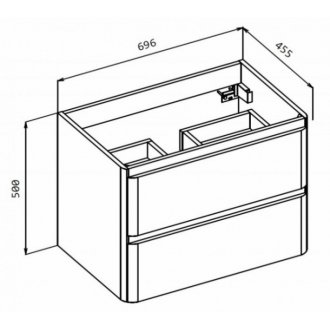 Тумба с раковиной из искусственного камня BelBagno Albano 70 см, цвет Bianco Lucido