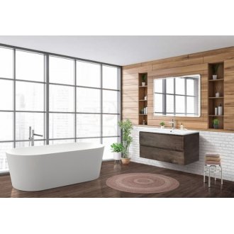 Тумба с раковиной BelBagno Albano-CER 105 Rovere Nature Grigio