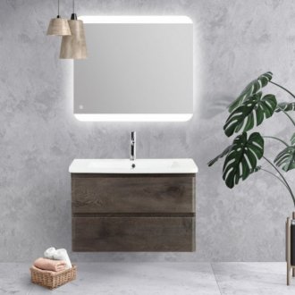 Тумба с раковиной BelBagno Albano-CER 80 Rovere Nature Grigio