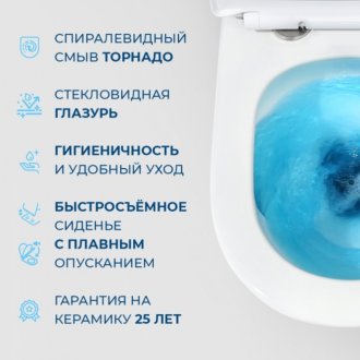 Унитаз подвесной BelBagno Amanda-Tor BB051CH-TOR-FC/SC с крышкой микролифт