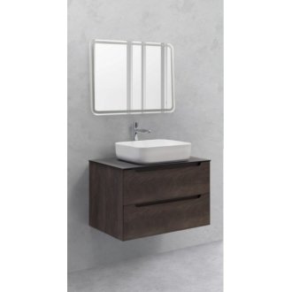 Мебель для ванной со столешницей BelBagno ART-HPL-800-2C Olmo Nero